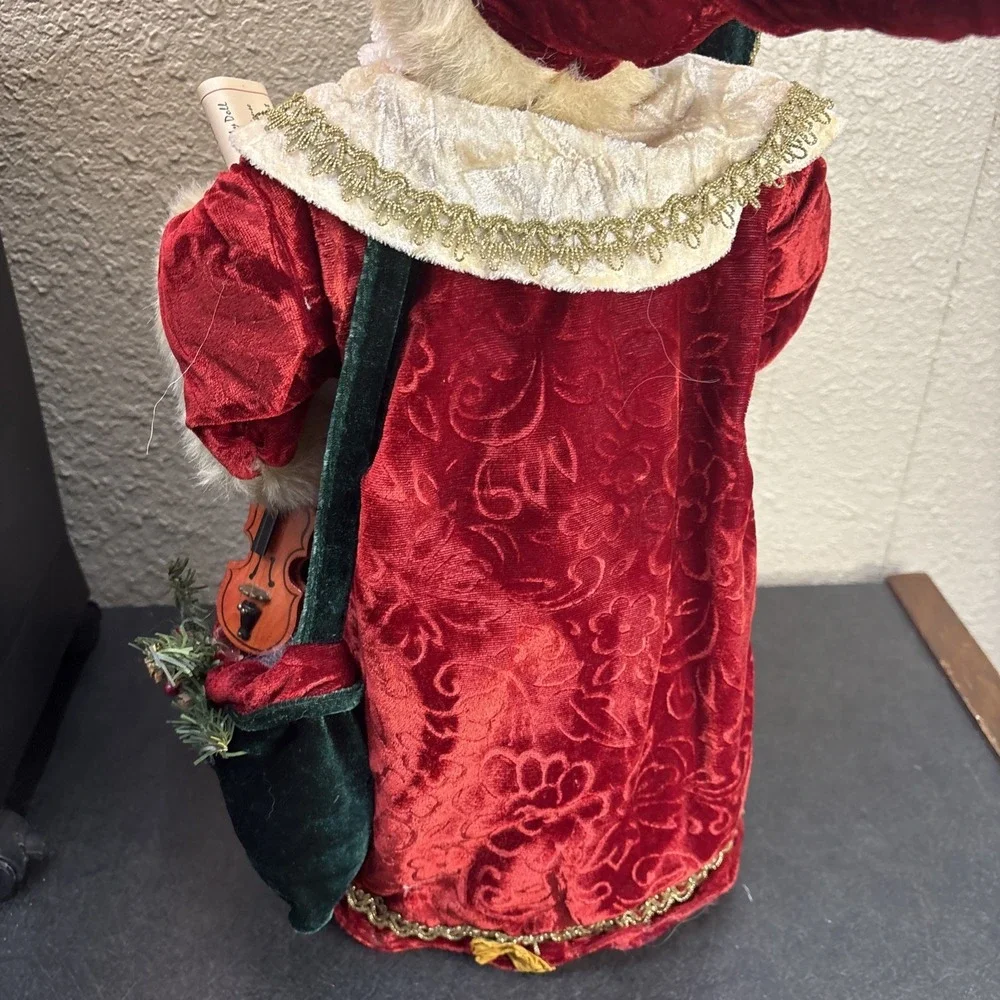 Santa Tree Topper Red And Gold 16